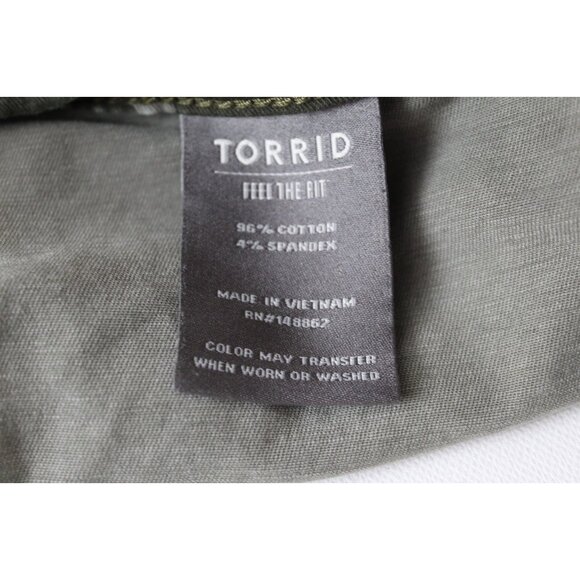 Torrid Women's High Rise Camo Ankle Crop Jeggings Plus Size 22 - Picture 5 of 7